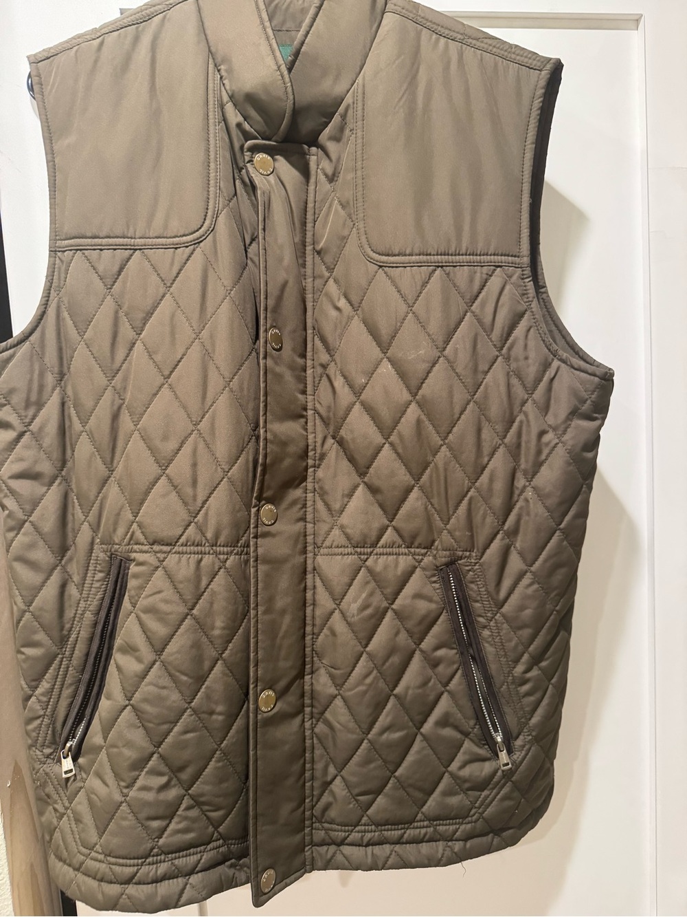 Orvis Quilted Brown Vest